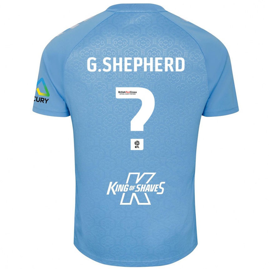 Gyermek Labdarúgás George Shepherd #0 Kék Fehér Hazai Jersey 2024/25 Mez Póló Ing