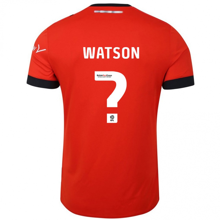 Gyermek Labdarúgás Louie Watson #0 Narancssárga Fekete Hazai Jersey 2024/25 Mez Póló Ing