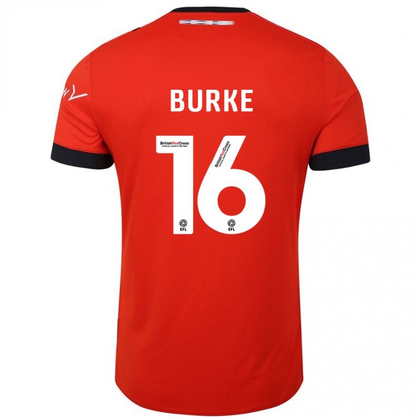 Gyermek Labdarúgás Reece Burke #16 Narancssárga Fekete Hazai Jersey 2024/25 Mez Póló Ing