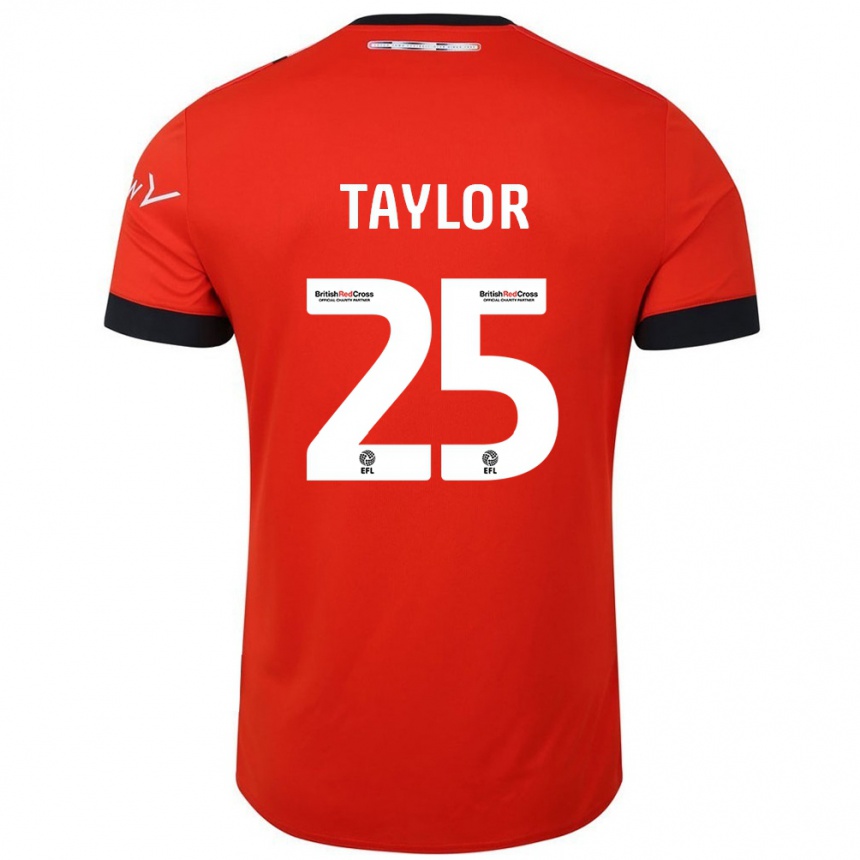 Gyermek Labdarúgás Joe Taylor #25 Narancssárga Fekete Hazai Jersey 2024/25 Mez Póló Ing