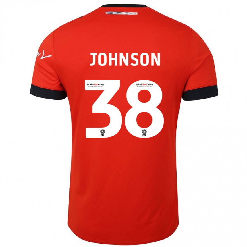 Gyermek Labdarúgás Joe Johnson #38 Narancssárga Fekete Hazai Jersey 2024/25 Mez Póló Ing