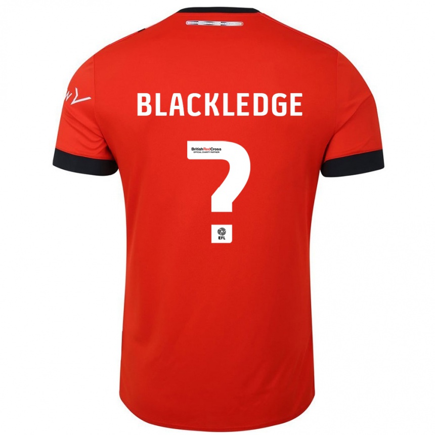 Gyermek Labdarúgás Henry Blackledge #0 Narancssárga Fekete Hazai Jersey 2024/25 Mez Póló Ing