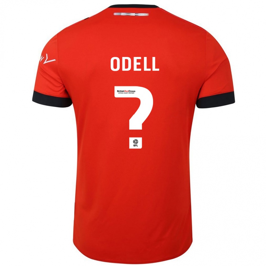 Gyermek Labdarúgás Josh Odell #0 Narancssárga Fekete Hazai Jersey 2024/25 Mez Póló Ing