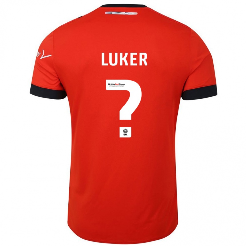 Gyermek Labdarúgás Jayden Luker #0 Narancssárga Fekete Hazai Jersey 2024/25 Mez Póló Ing