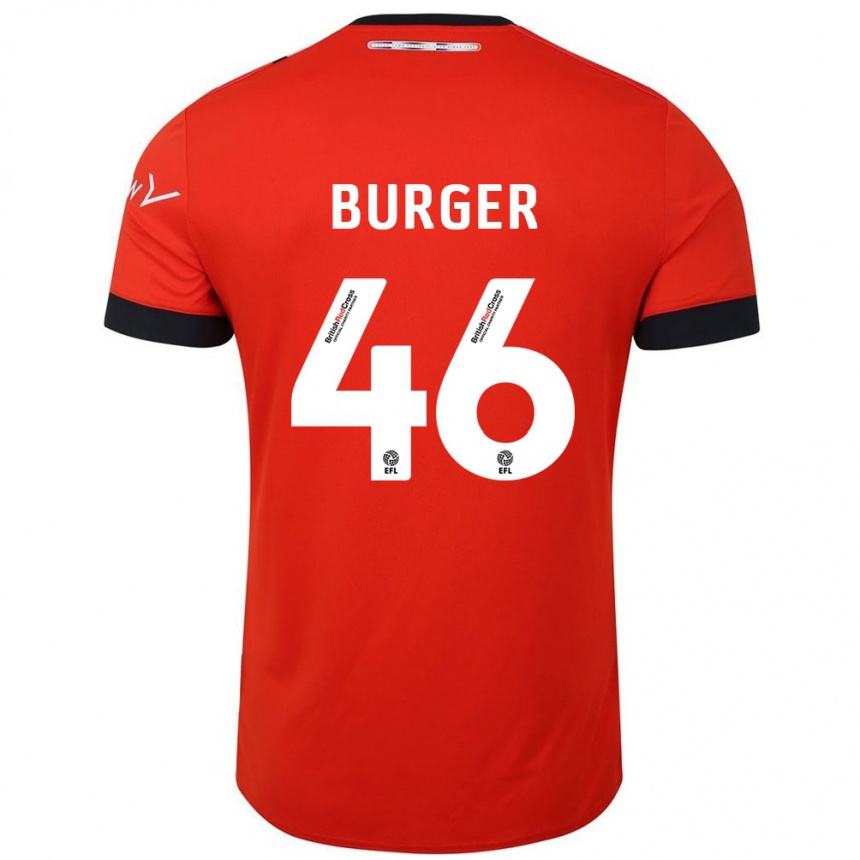 Gyermek Labdarúgás Jake Burger #46 Narancssárga Fekete Hazai Jersey 2024/25 Mez Póló Ing