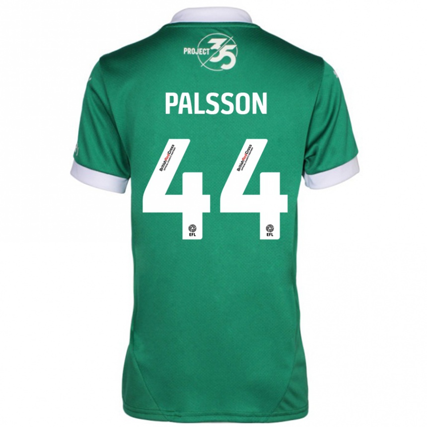 Gyermek Labdarúgás Victor Pálsson #44 Zöld Fehér Hazai Jersey 2024/25 Mez Póló Ing