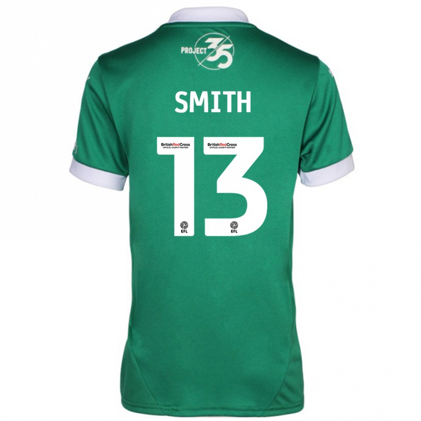 Gyermek Labdarúgás Grace Smith #13 Zöld Fehér Hazai Jersey 2024/25 Mez Póló Ing