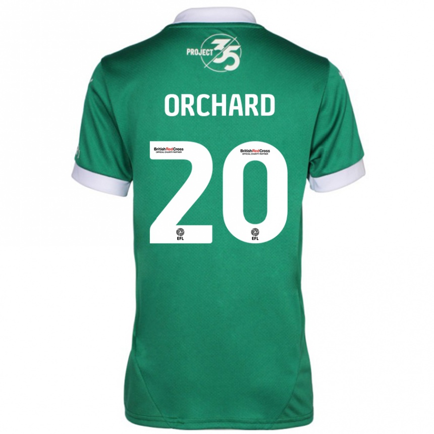 Gyermek Labdarúgás Fern Orchard #20 Zöld Fehér Hazai Jersey 2024/25 Mez Póló Ing