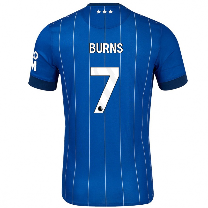 Gyermek Labdarúgás Wes Burns #7 Sötétkék Hazai Jersey 2024/25 Mez Póló Ing