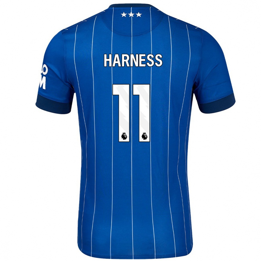 Gyermek Labdarúgás Marcus Harness #11 Sötétkék Hazai Jersey 2024/25 Mez Póló Ing