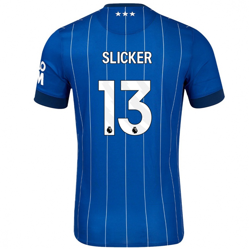 Gyermek Labdarúgás Cieran Slicker #13 Sötétkék Hazai Jersey 2024/25 Mez Póló Ing