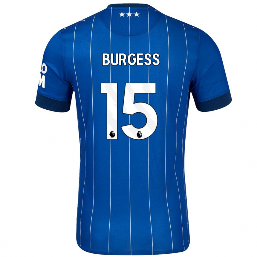 Gyermek Labdarúgás Cameron Burgess #15 Sötétkék Hazai Jersey 2024/25 Mez Póló Ing