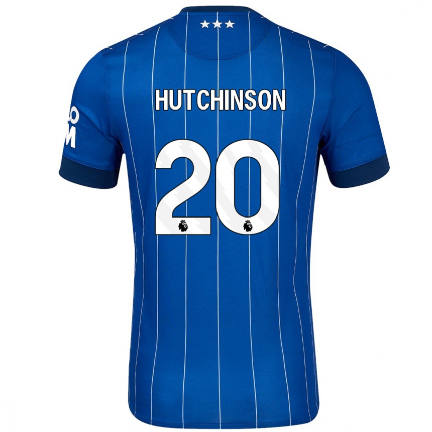 Gyermek Labdarúgás Omari Hutchinson #20 Sötétkék Hazai Jersey 2024/25 Mez Póló Ing