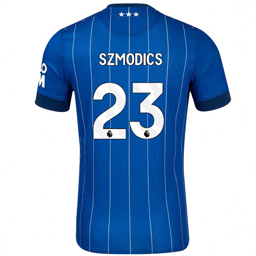 Gyermek Labdarúgás Sammie Szmodics #23 Sötétkék Hazai Jersey 2024/25 Mez Póló Ing