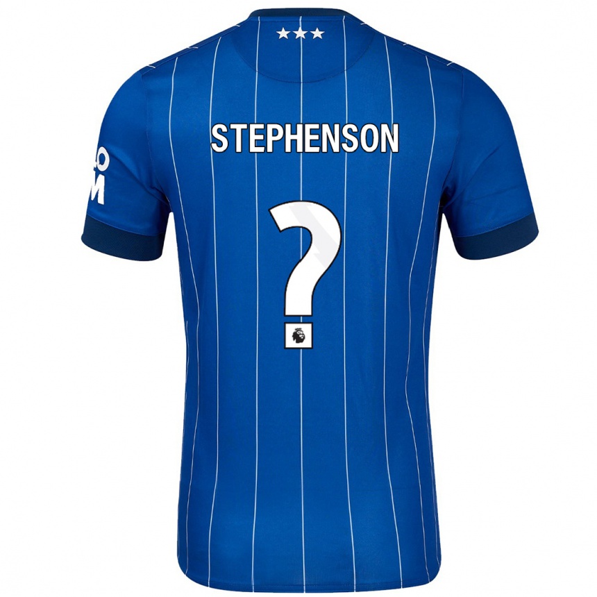 Gyermek Labdarúgás Sean Stephenson #0 Sötétkék Hazai Jersey 2024/25 Mez Póló Ing