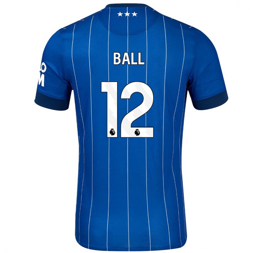 Gyermek Labdarúgás Dominic Ball #12 Sötétkék Hazai Jersey 2024/25 Mez Póló Ing