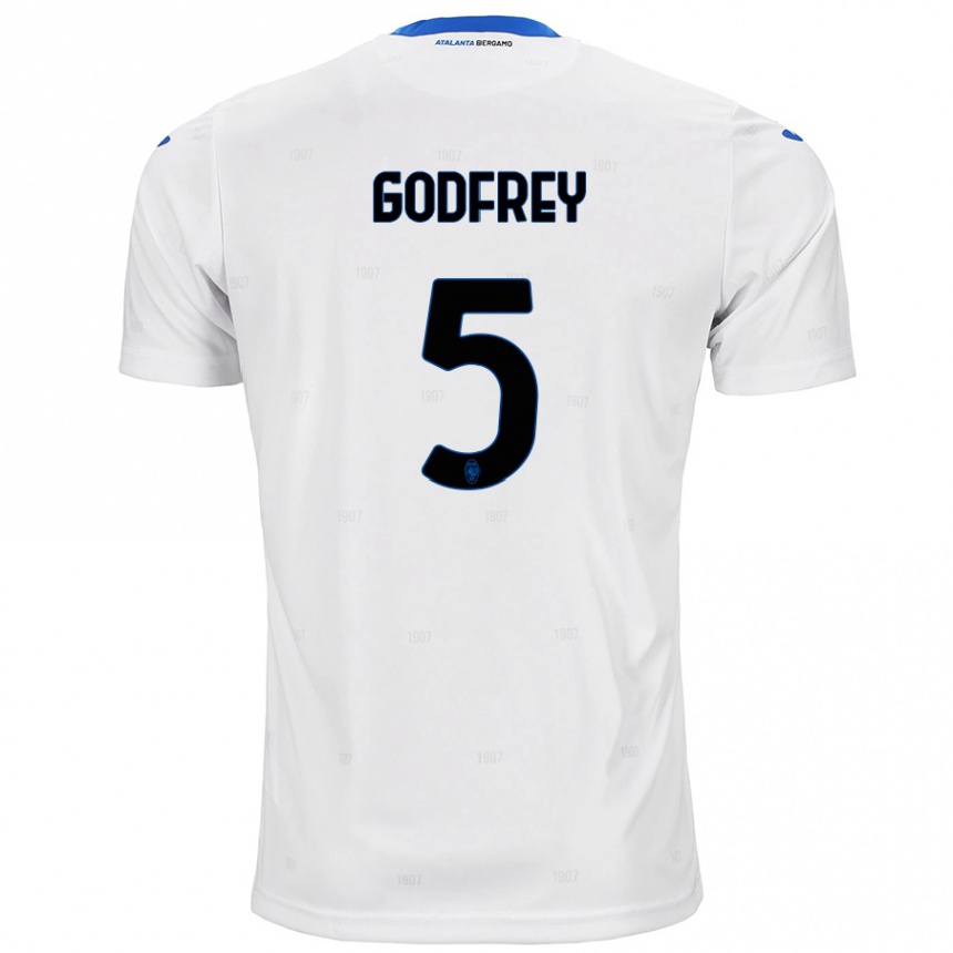 Gyermek Labdarúgás Ben Godfrey #5 Fehér Idegenbeli Jersey 2024/25 Mez Póló Ing