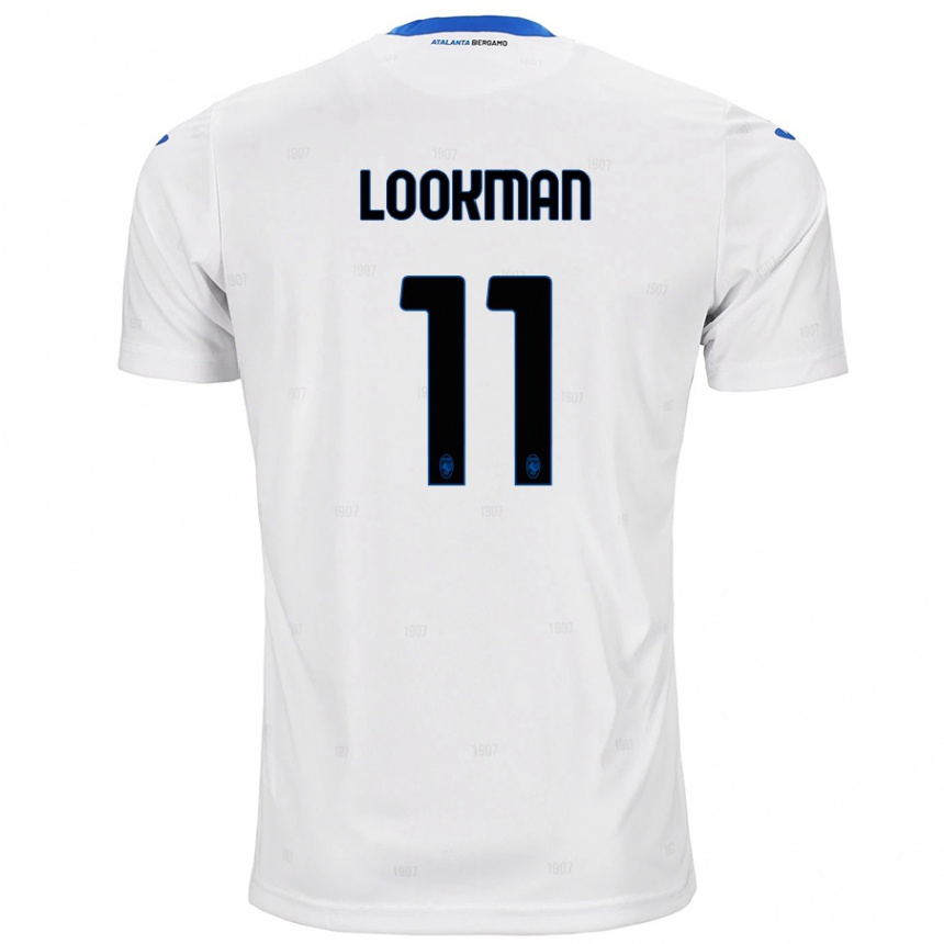 Gyermek Labdarúgás Ademola Lookman #11 Fehér Idegenbeli Jersey 2024/25 Mez Póló Ing