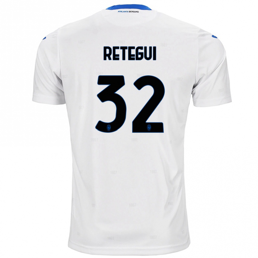 Gyermek Labdarúgás Mateo Retegui #32 Fehér Idegenbeli Jersey 2024/25 Mez Póló Ing