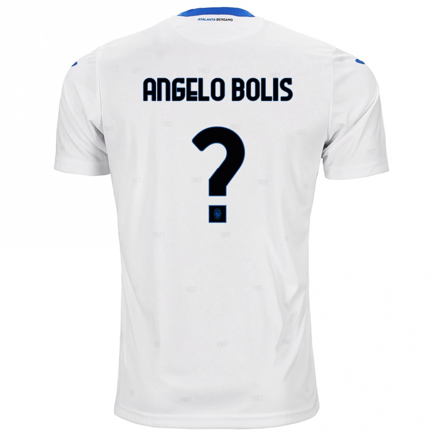 Gyermek Labdarúgás Tommaso Angelo Bolis #0 Fehér Idegenbeli Jersey 2024/25 Mez Póló Ing