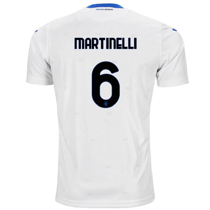 Gyermek Labdarúgás Gabriel Martinelli #6 Fehér Idegenbeli Jersey 2024/25 Mez Póló Ing