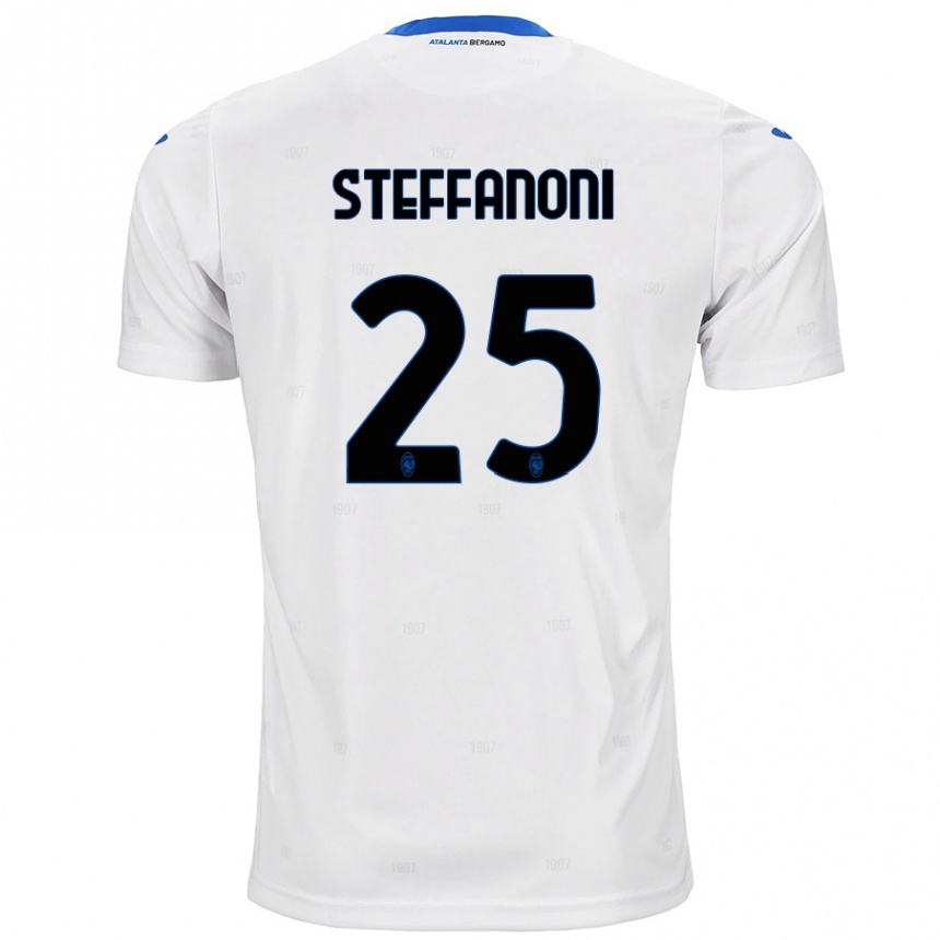 Gyermek Labdarúgás Federico Steffanoni #25 Fehér Idegenbeli Jersey 2024/25 Mez Póló Ing