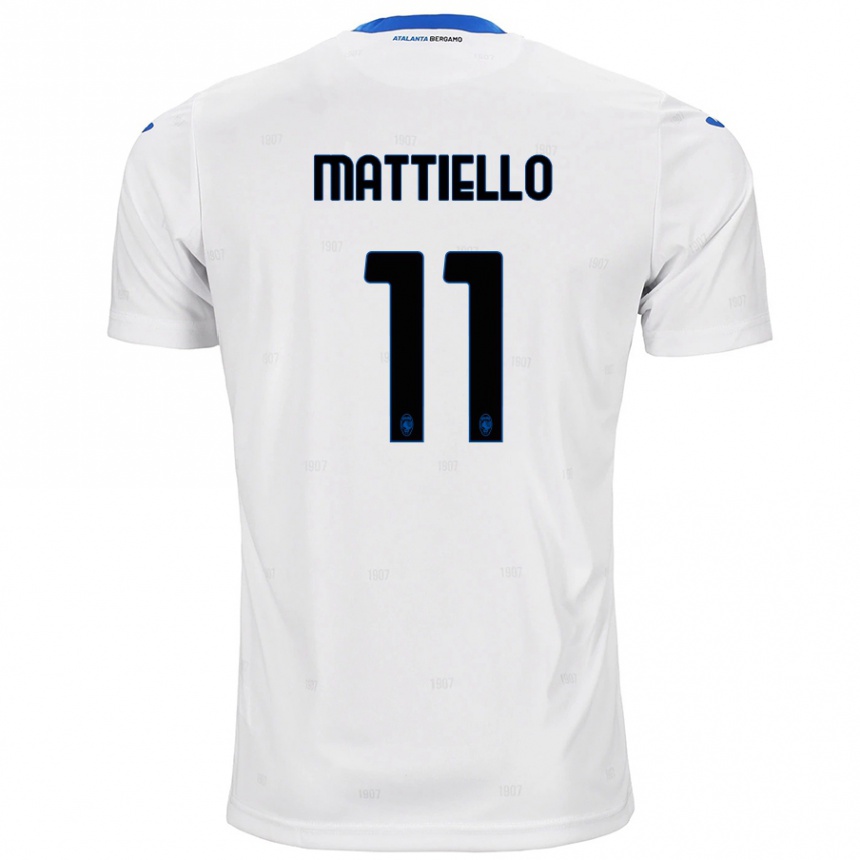 Gyermek Labdarúgás Federico Mattiello #11 Fehér Idegenbeli Jersey 2024/25 Mez Póló Ing