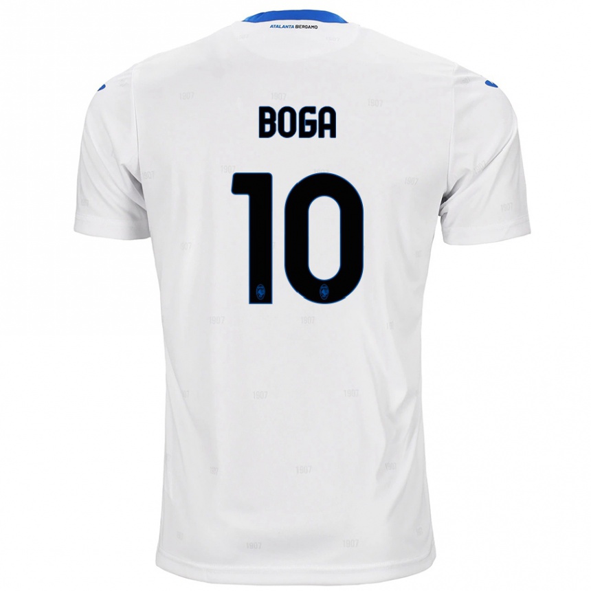 Gyermek Labdarúgás Jeremie Boga #10 Fehér Idegenbeli Jersey 2024/25 Mez Póló Ing