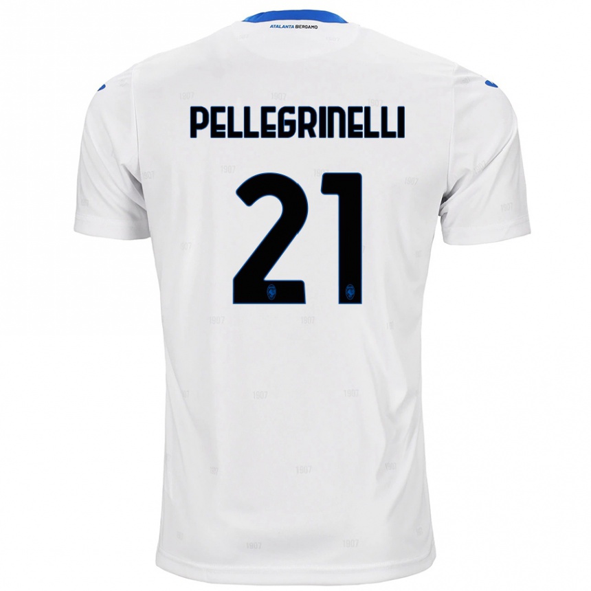 Gyermek Labdarúgás Giorgia Pellegrinelli #21 Fehér Idegenbeli Jersey 2024/25 Mez Póló Ing