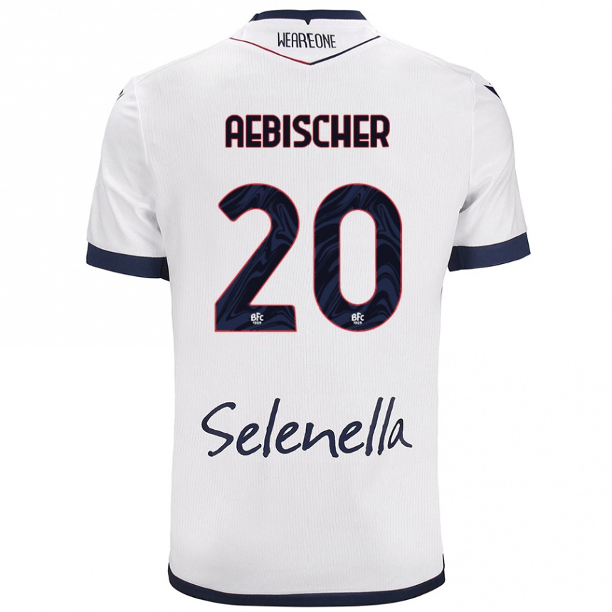 Gyermek Labdarúgás Michel Aebischer #20 Fehér Royal Blue Idegenbeli Jersey 2024/25 Mez Póló Ing