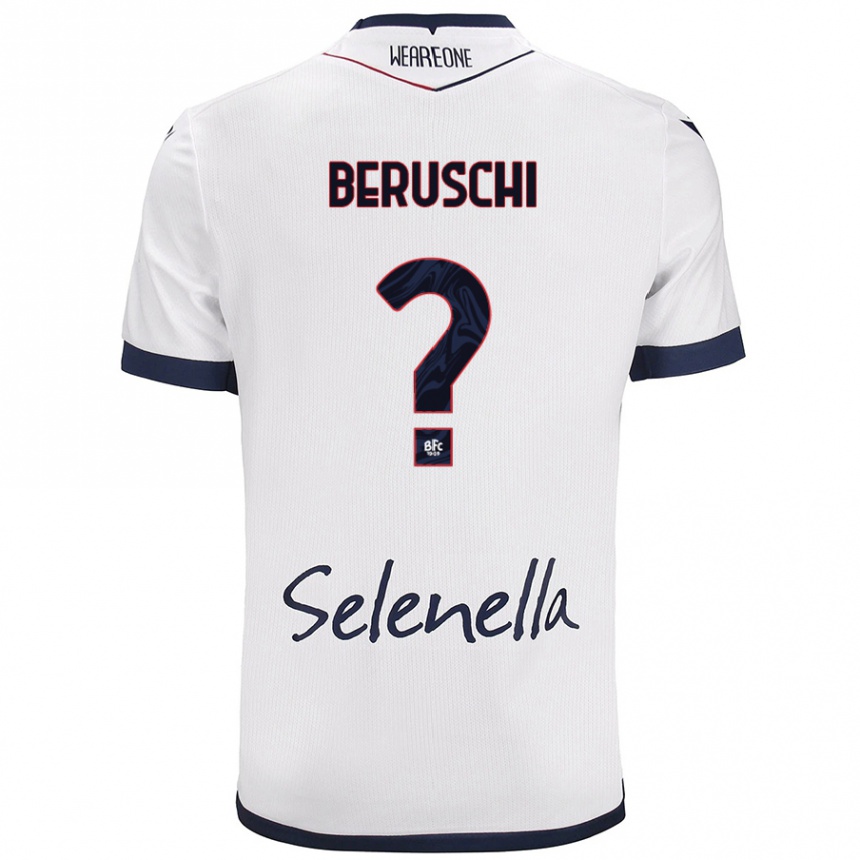 Gyermek Labdarúgás Diego Beruschi #0 Fehér Royal Blue Idegenbeli Jersey 2024/25 Mez Póló Ing