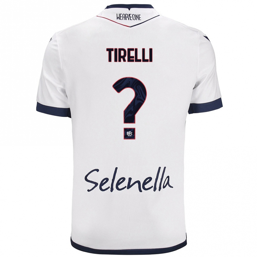 Gyermek Labdarúgás Manuel Tirelli #0 Fehér Royal Blue Idegenbeli Jersey 2024/25 Mez Póló Ing