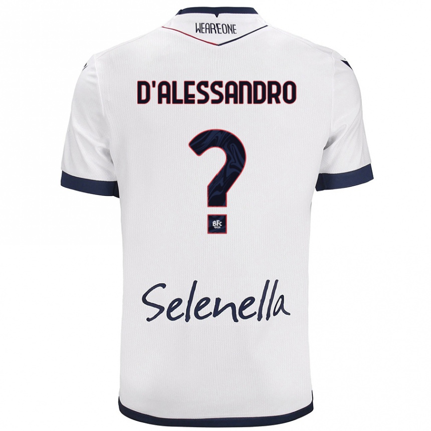 Gyermek Labdarúgás Giuliano D'alessandro #0 Fehér Royal Blue Idegenbeli Jersey 2024/25 Mez Póló Ing