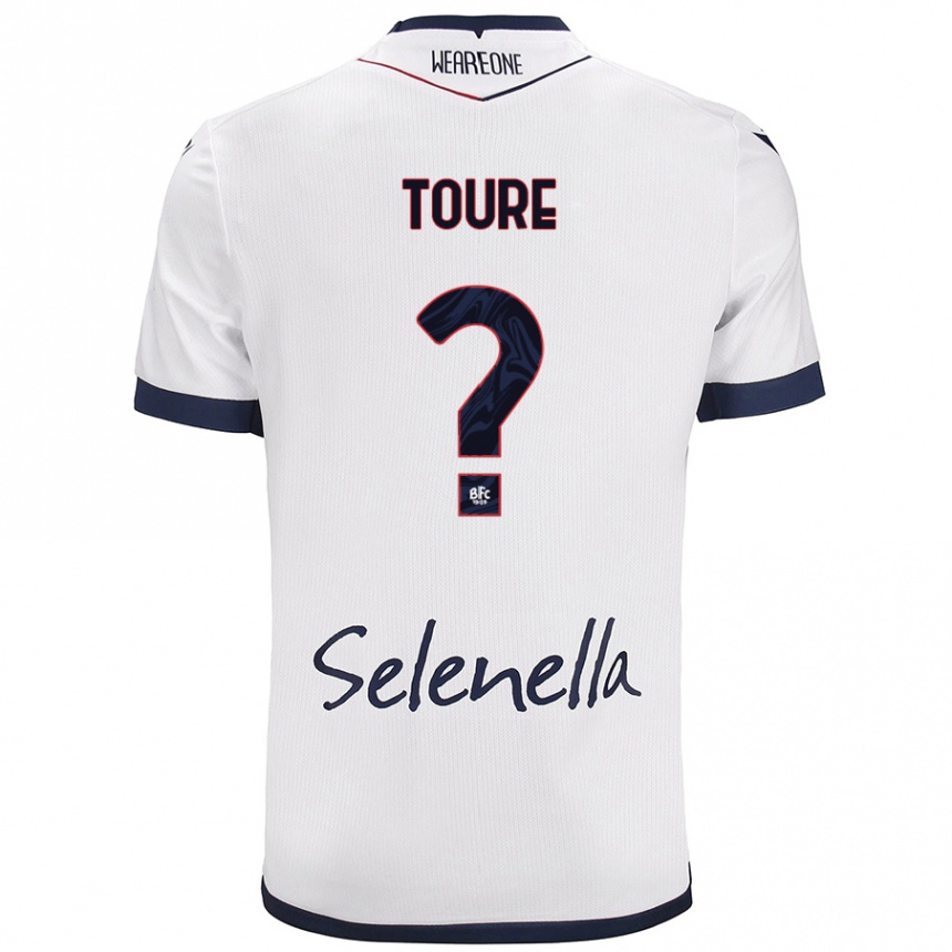 Gyermek Labdarúgás Mohamed Toure #0 Fehér Royal Blue Idegenbeli Jersey 2024/25 Mez Póló Ing