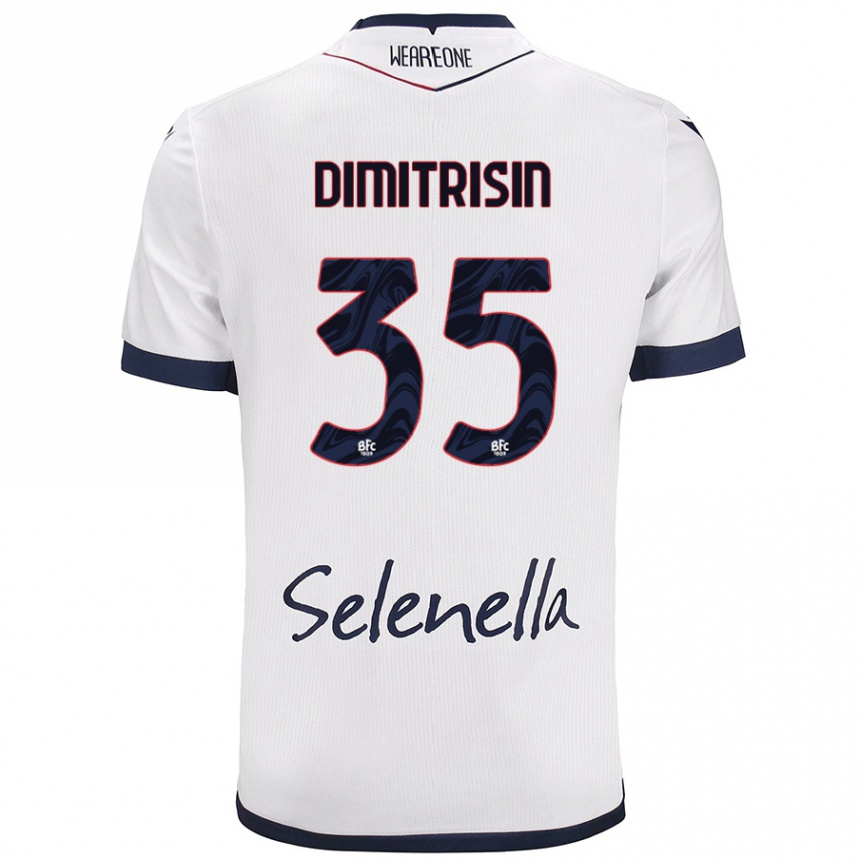 Gyermek Labdarúgás Danila Dimitrișin #35 Fehér Royal Blue Idegenbeli Jersey 2024/25 Mez Póló Ing