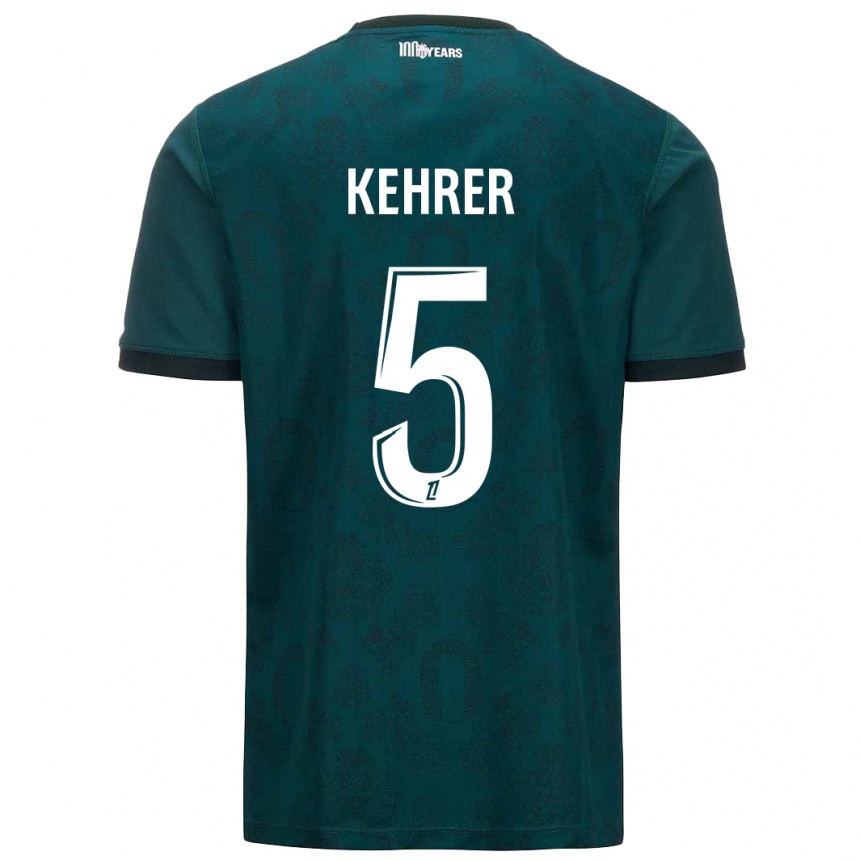 Gyermek Labdarúgás Thilo Kehrer #5 Sötétzöld Idegenbeli Jersey 2024/25 Mez Póló Ing