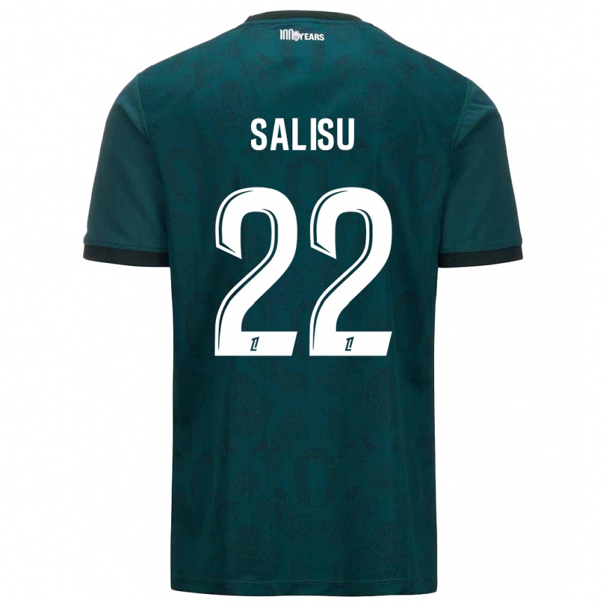 Gyermek Labdarúgás Mohammed Salisu #22 Sötétzöld Idegenbeli Jersey 2024/25 Mez Póló Ing