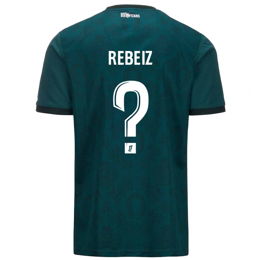 Gyermek Labdarúgás Georges Rebeiz #0 Sötétzöld Idegenbeli Jersey 2024/25 Mez Póló Ing