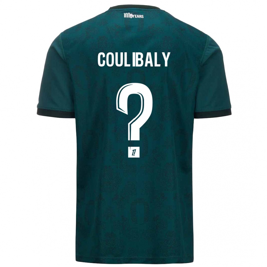 Gyermek Labdarúgás Mamadou Coulibaly #0 Sötétzöld Idegenbeli Jersey 2024/25 Mez Póló Ing