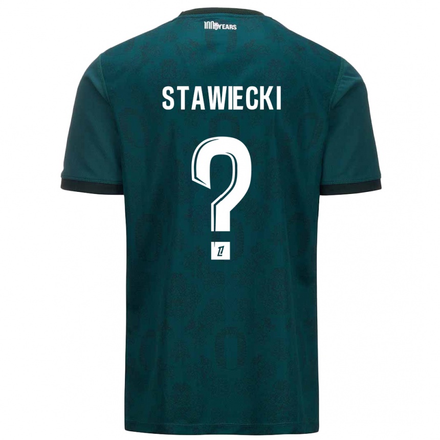 Gyermek Labdarúgás Jules Stawiecki #0 Sötétzöld Idegenbeli Jersey 2024/25 Mez Póló Ing