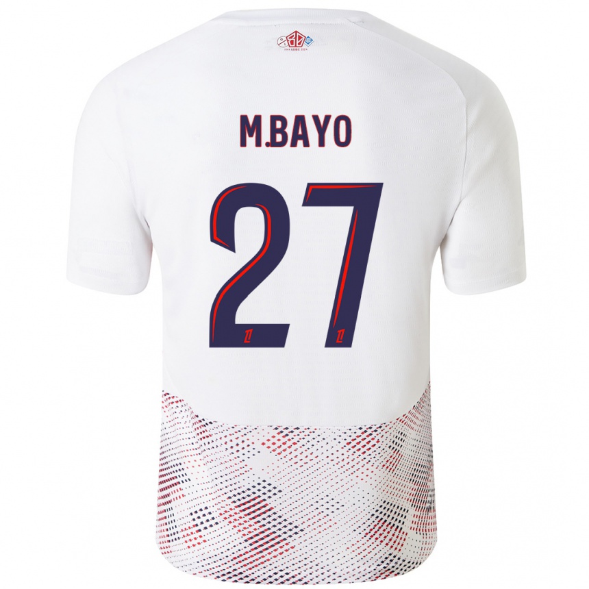 Gyermek Labdarúgás Mohamed Bayo #27 Fehér Royal Blue Idegenbeli Jersey 2024/25 Mez Póló Ing