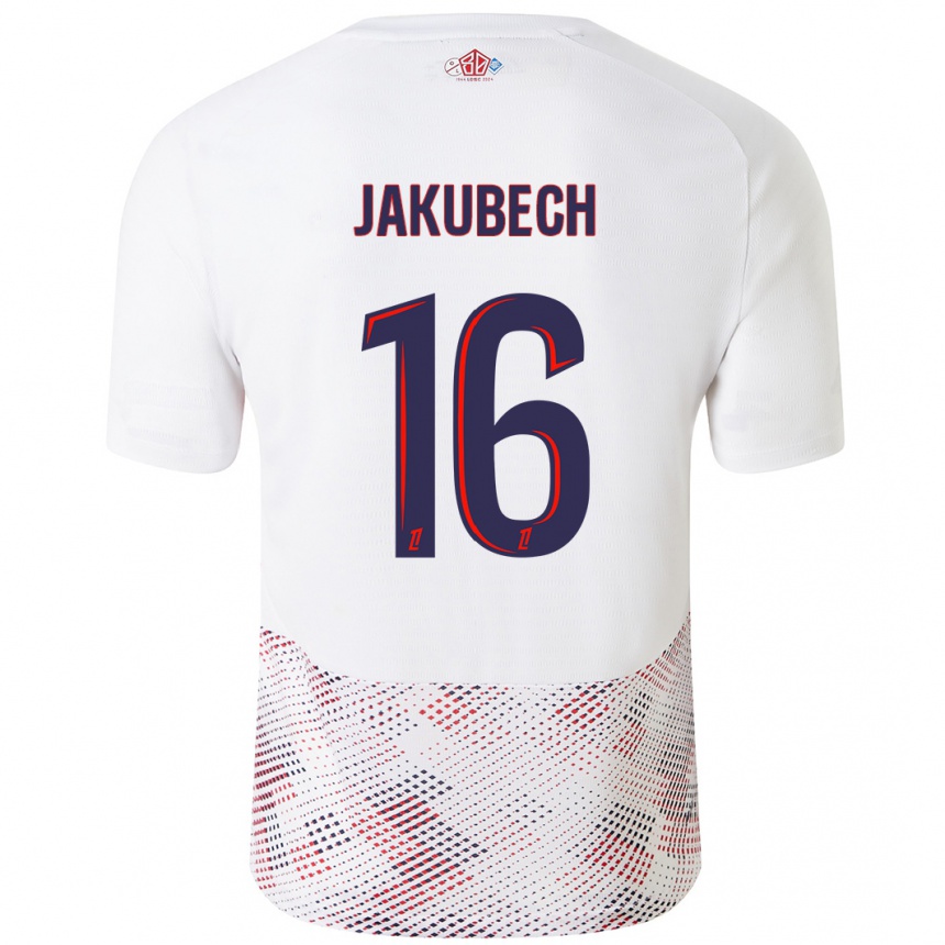 Gyermek Labdarúgás Adam Jakubech #16 Fehér Royal Blue Idegenbeli Jersey 2024/25 Mez Póló Ing