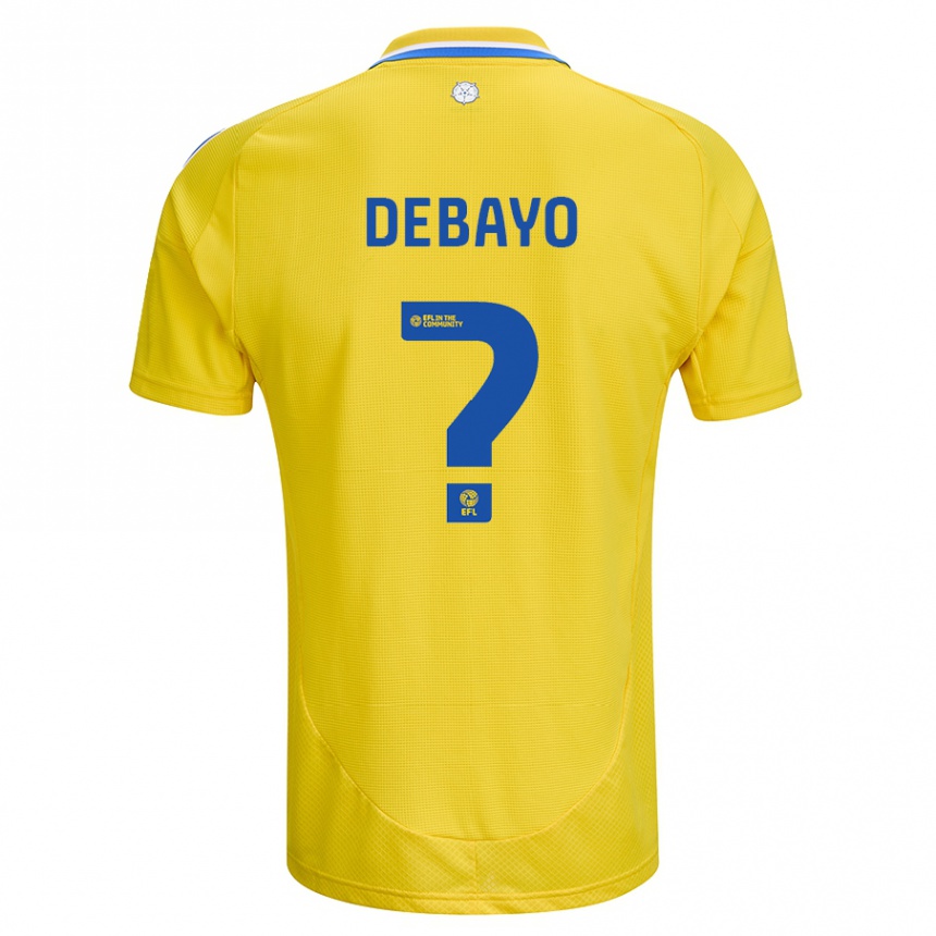 Gyermek Labdarúgás James Debayo #0 Sárga Kék Idegenbeli Jersey 2024/25 Mez Póló Ing