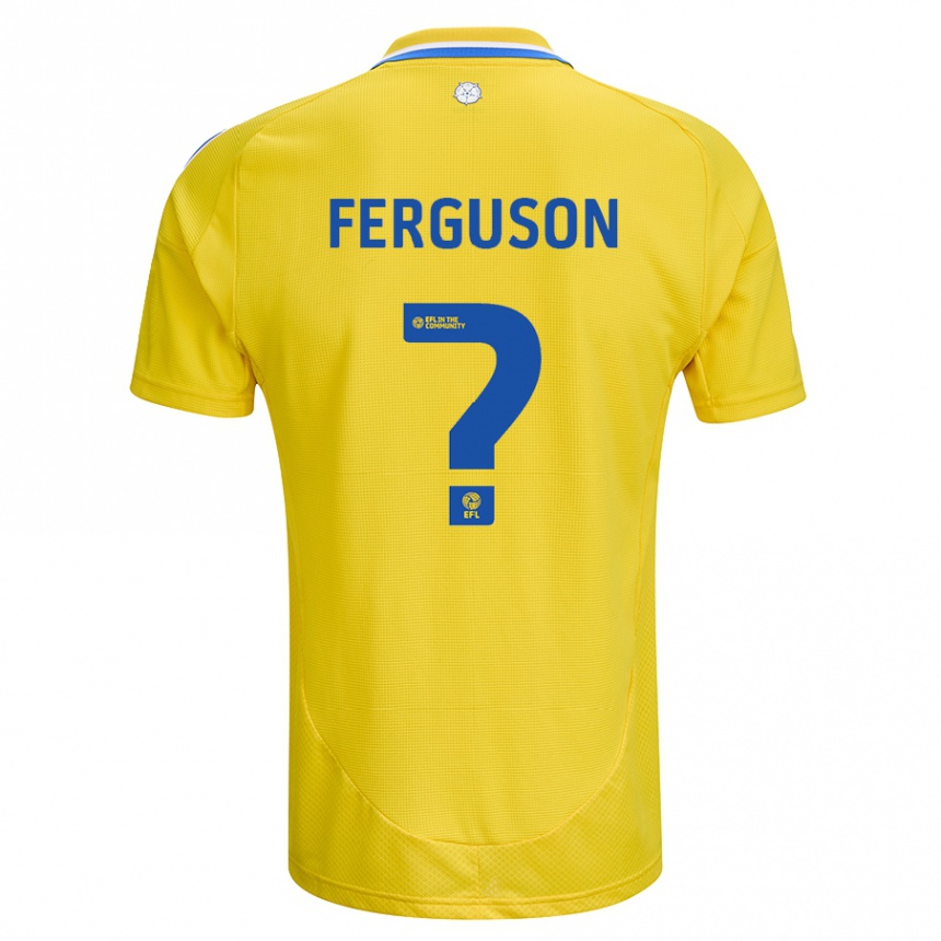 Gyermek Labdarúgás Connor Ferguson #0 Sárga Kék Idegenbeli Jersey 2024/25 Mez Póló Ing