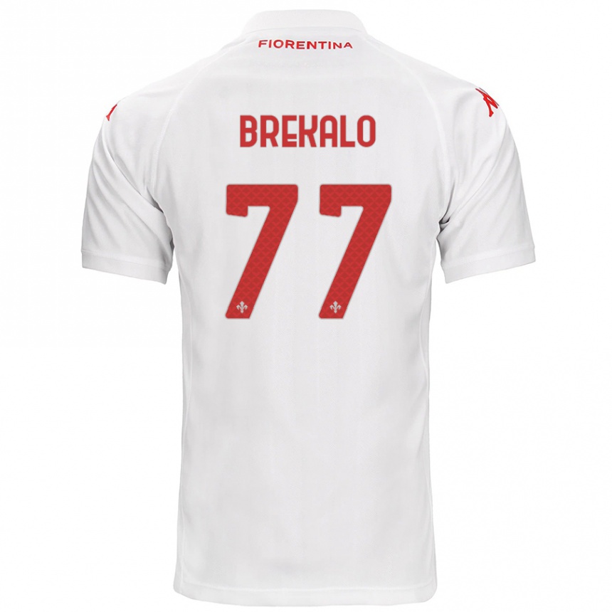 Gyermek Labdarúgás Josip Brekalo #77 Fehér Idegenbeli Jersey 2024/25 Mez Póló Ing