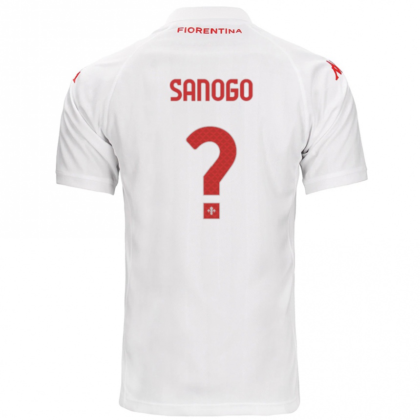 Gyermek Labdarúgás Bassidy Sanogo #0 Fehér Idegenbeli Jersey 2024/25 Mez Póló Ing