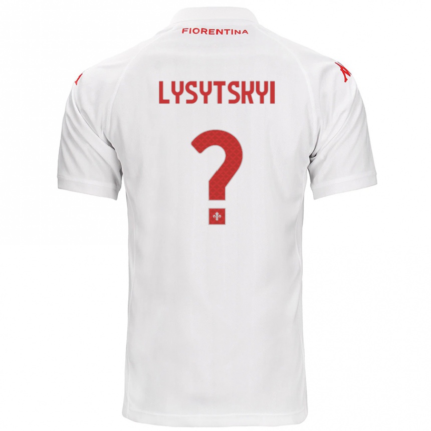 Gyermek Labdarúgás Andriy Lysytskyi #0 Fehér Idegenbeli Jersey 2024/25 Mez Póló Ing