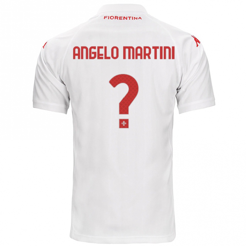 Gyermek Labdarúgás Angelo Martini #0 Fehér Idegenbeli Jersey 2024/25 Mez Póló Ing