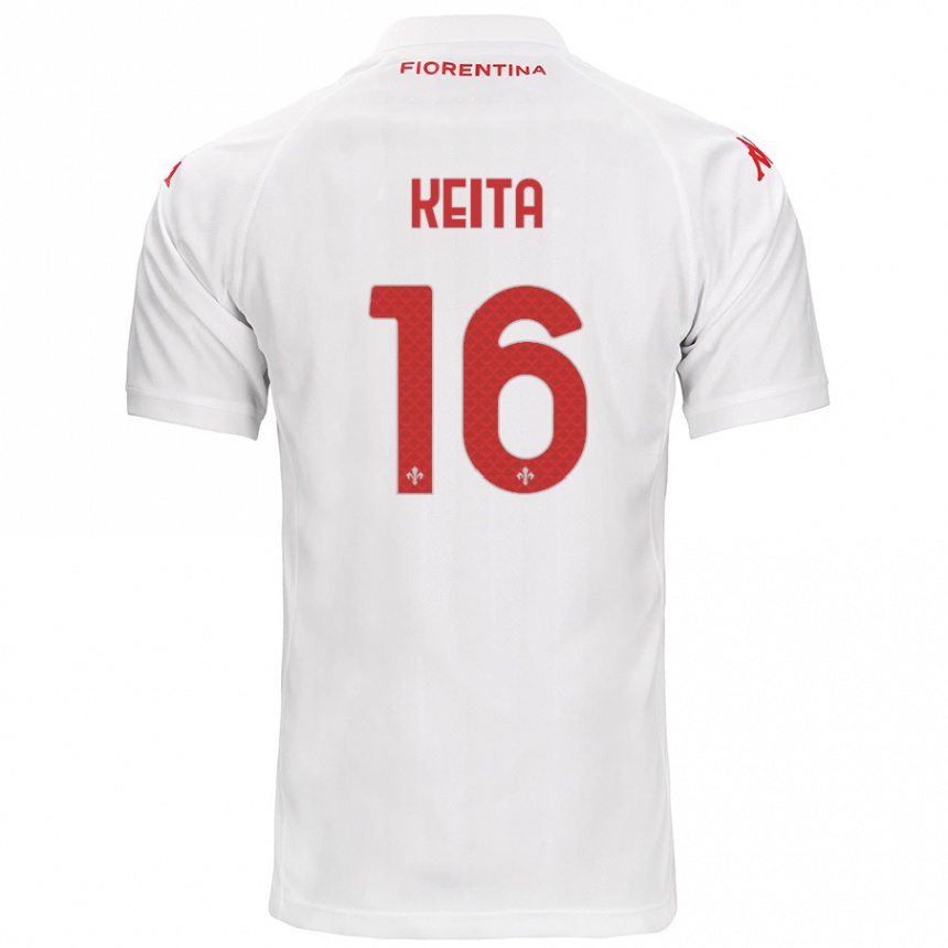 Gyermek Labdarúgás Bala Keita #16 Fehér Idegenbeli Jersey 2024/25 Mez Póló Ing