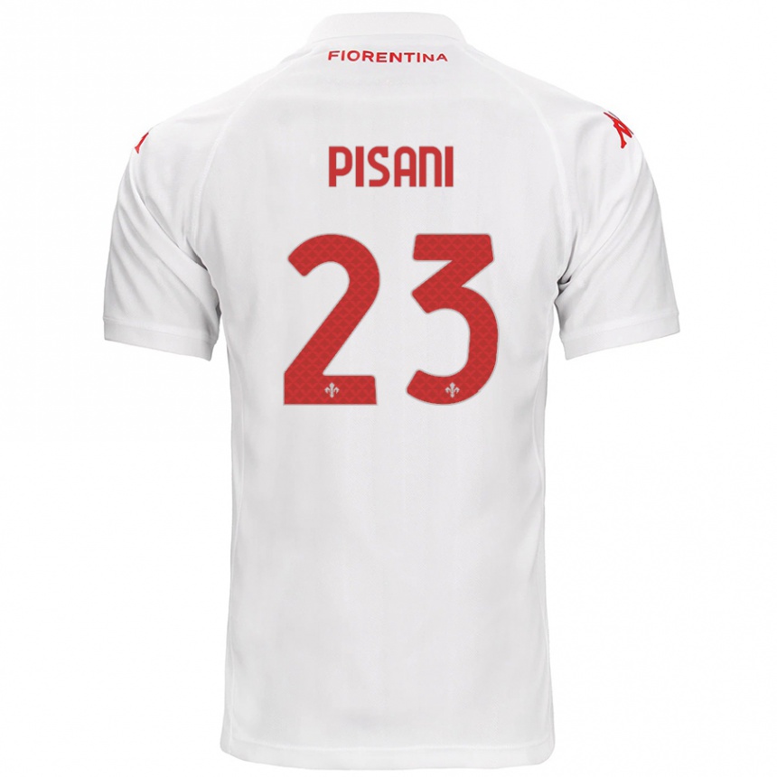 Gyermek Labdarúgás Diego Pisani #23 Fehér Idegenbeli Jersey 2024/25 Mez Póló Ing